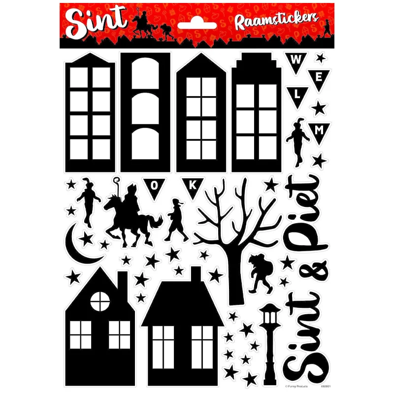 Sinterklaas A4 raamstickers