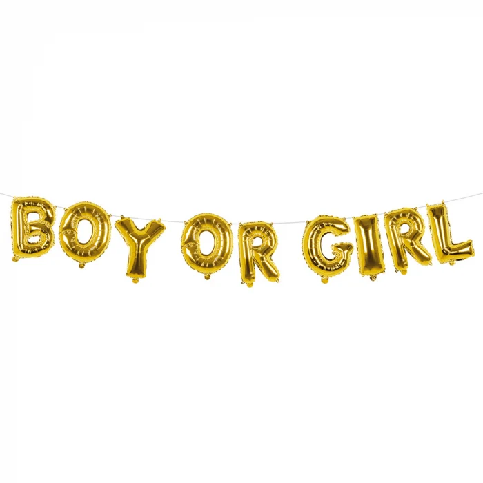 Boy or Girl Folieballon slinger - 4 meter