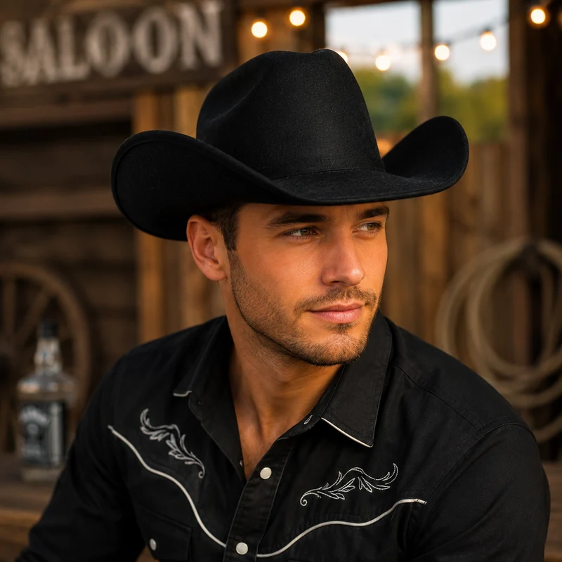Cowboyhoed zwart