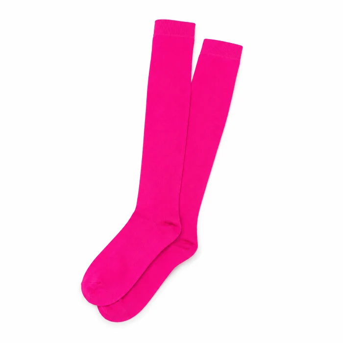 Kousen neon roze one size