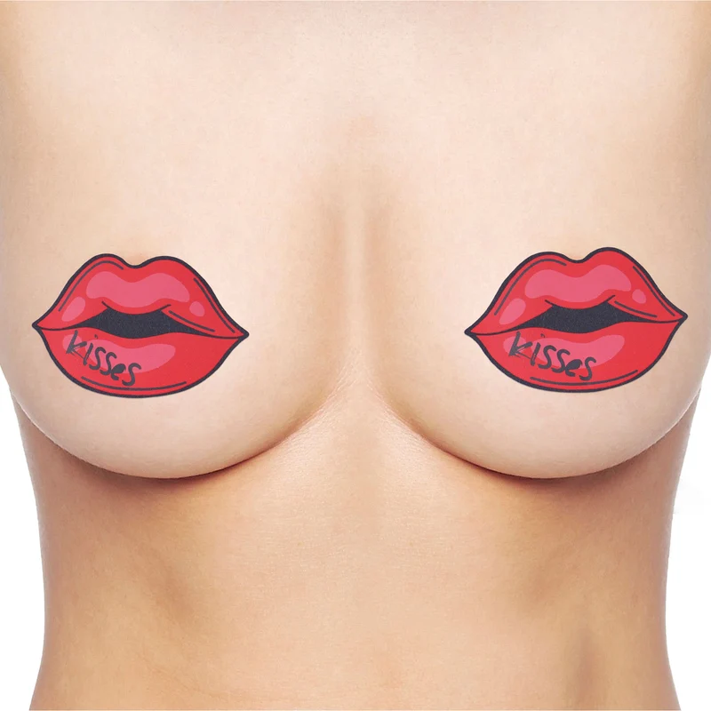 2 Tepelstickers rode lippen