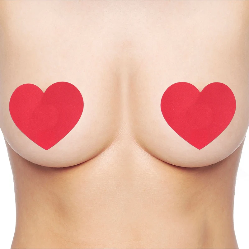 2 Tepelstickers rood hart