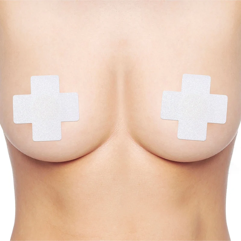 2 Tepelstickers wit kruis