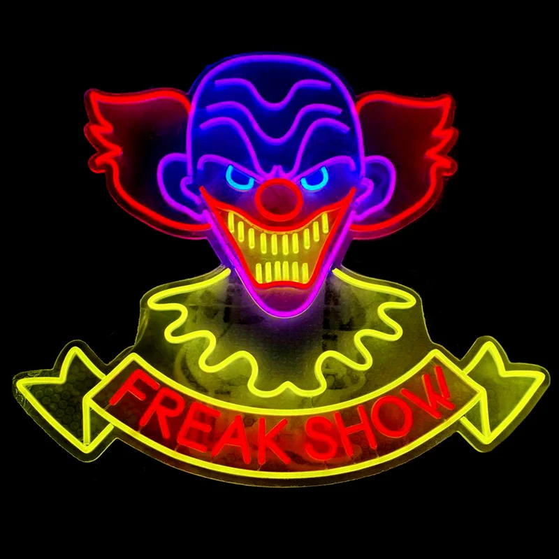 Halloween neon licht clown Freak Show