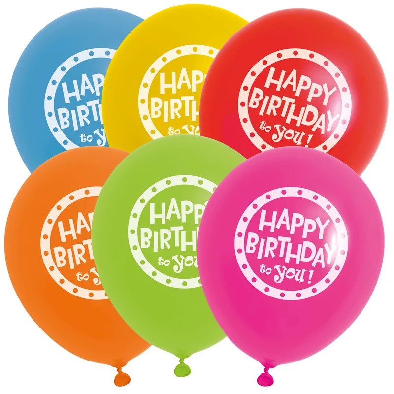 12 Ballonnen 12" 'Happy birthday to you'