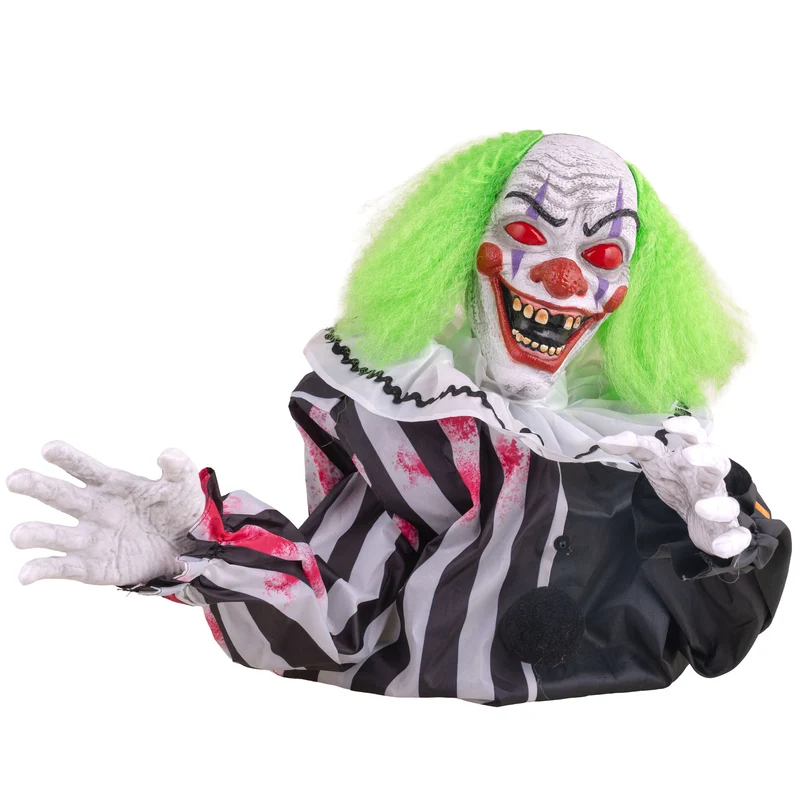 Clown voor op tafel 35 cm animatronic