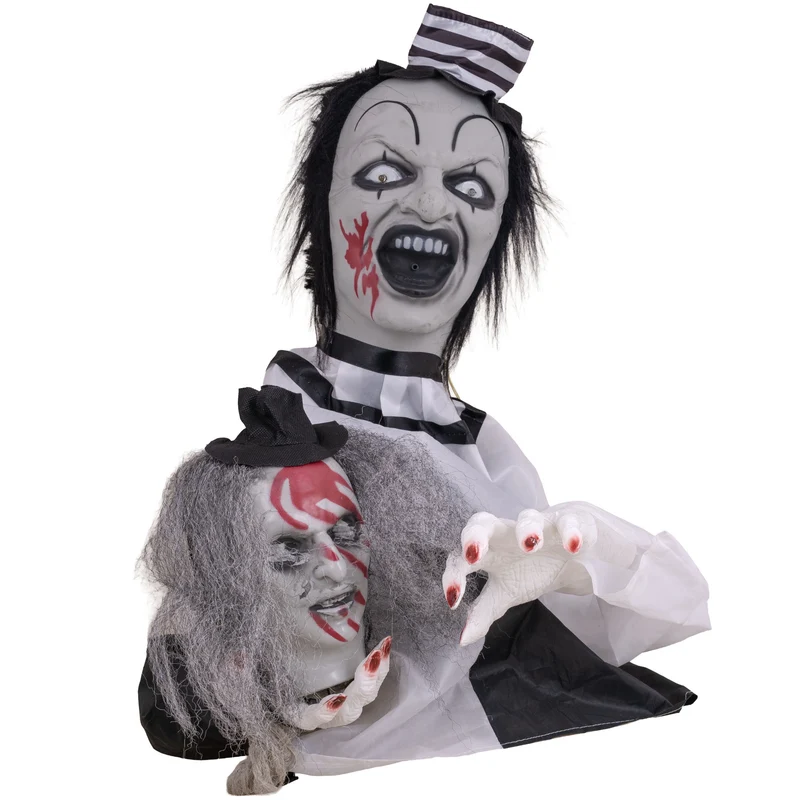 Clown voor op tafel 55 cm animatronic