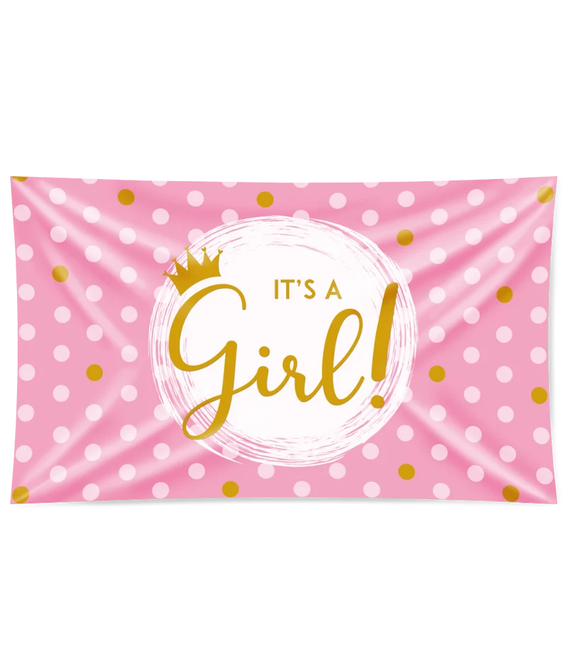 It's a girl! Gevelvlag XXL - 90 x 150 cm