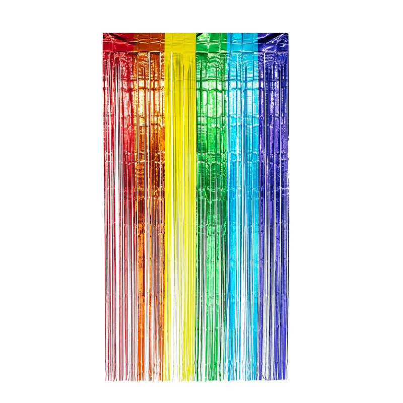 Foliegordijn Metallic regenboog