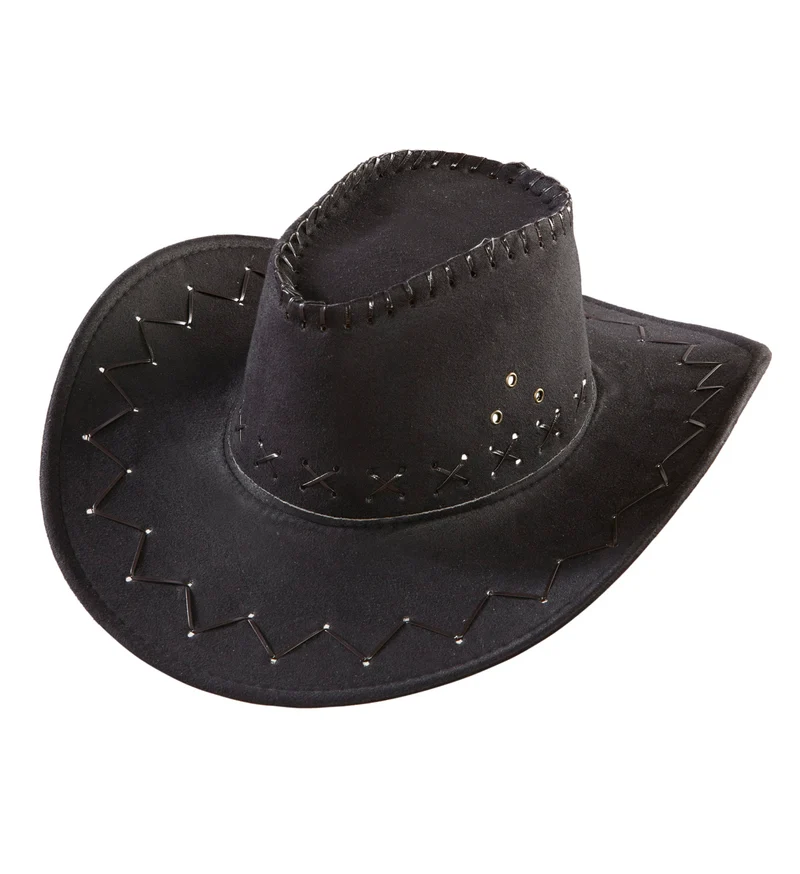 Cowboyhoed Suede Zwart