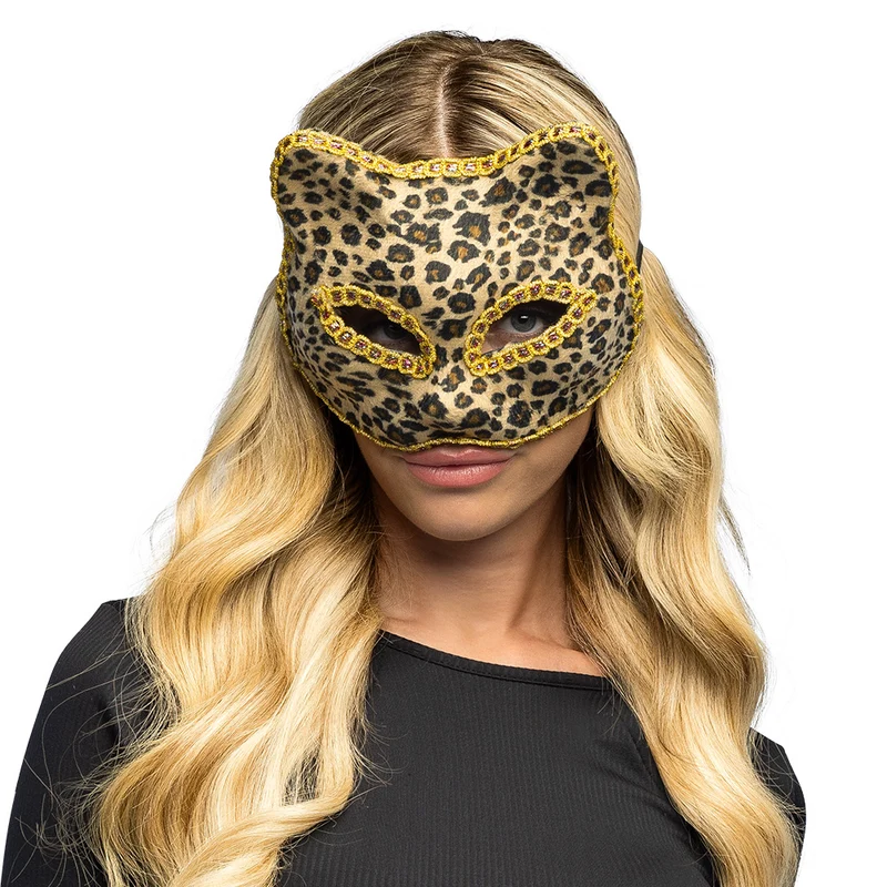 Cheetah halfmasker dames
