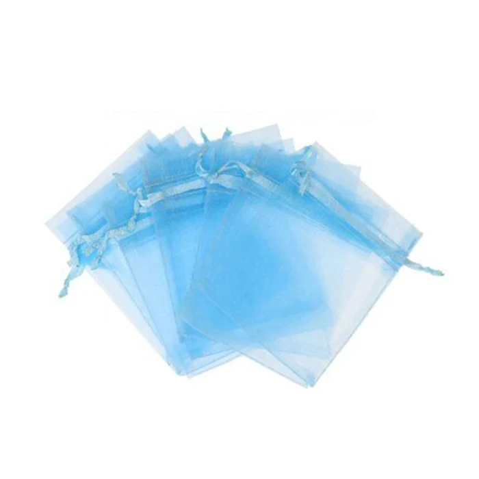 Organza zakjes blauw 10 stuks