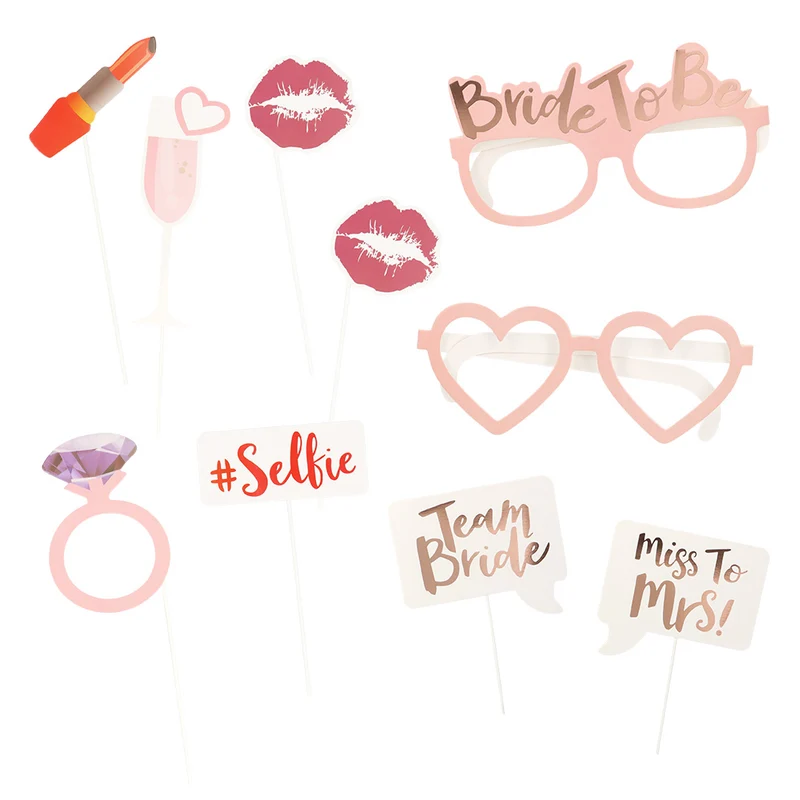 Set 10 photo props Bride to be