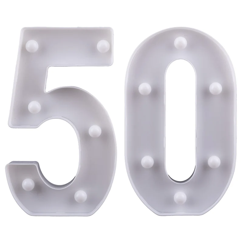 Decoratieve LED Cijferset 50 (26cm)