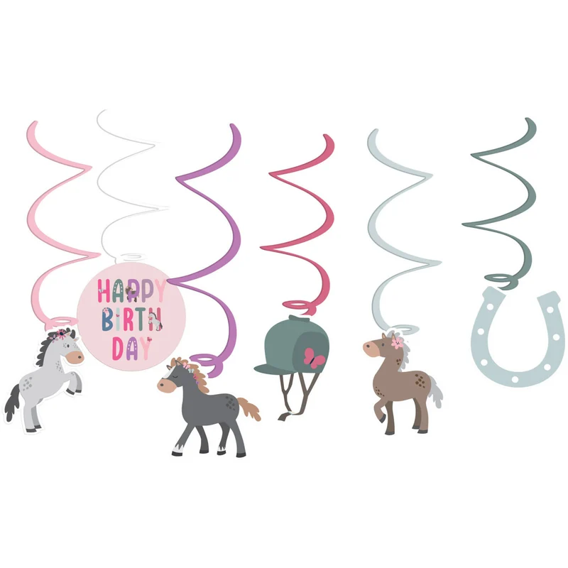 Hangdecoratie Paarden Happy Horses (6st)
