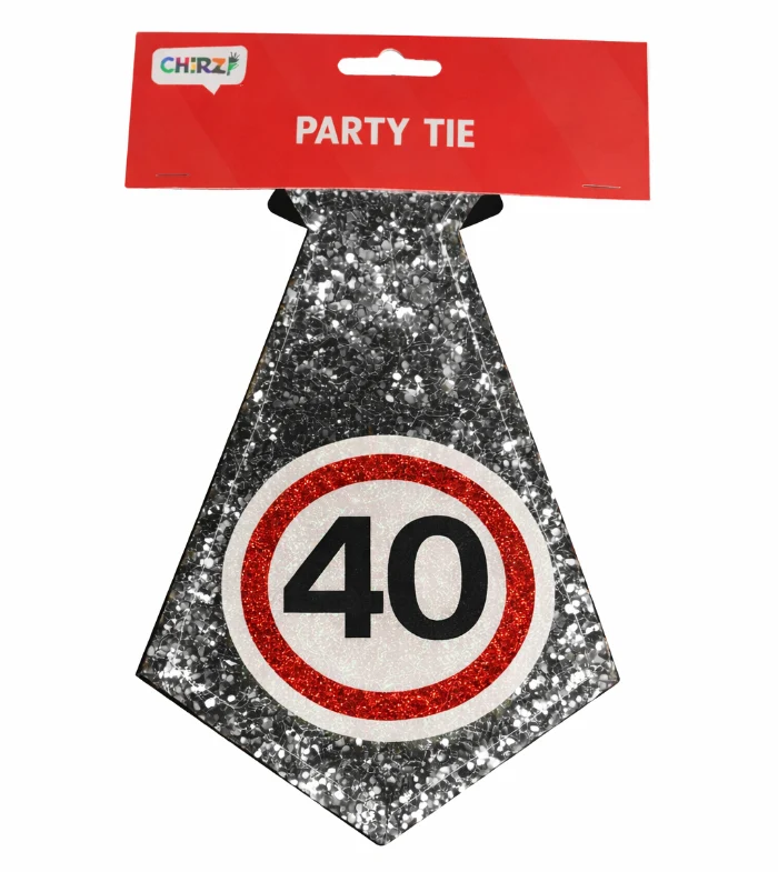 Stropdas 40 jaar verkeersbord