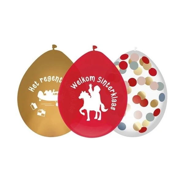 Ballonnen Sint & Co 6 stuks 30cm