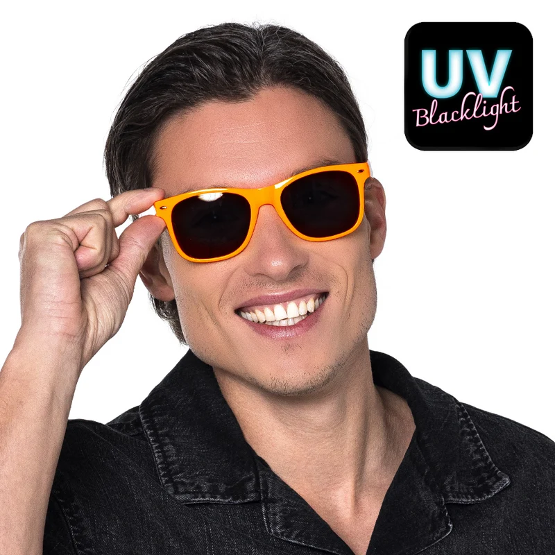 Neonoranje partybril Pop (UV festival bril)