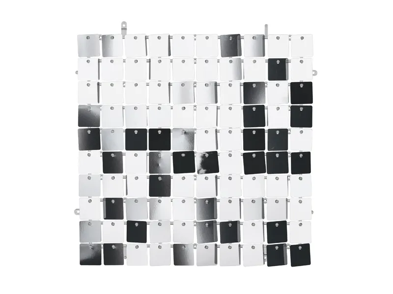Zilveren Paillettenpaneel Backdrop Vierkant (30x30cm)