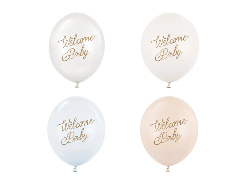 Ballonnen Welcome Baby Blauw Mix Professional (50st)