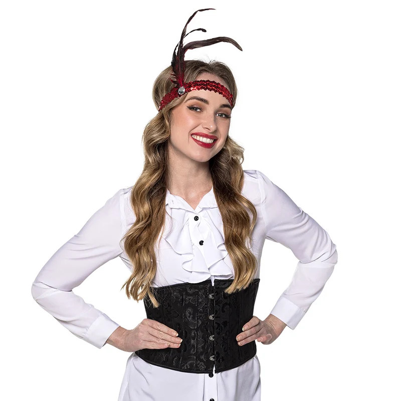 Victoria korset zwart M/L steampunk