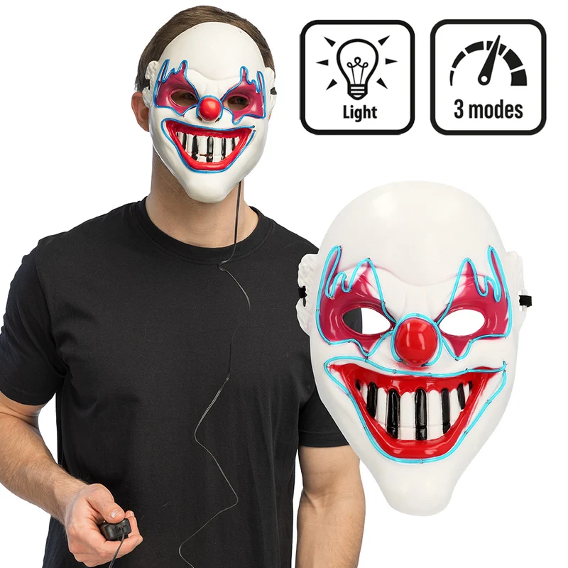LED masker Clown horror Halloween
