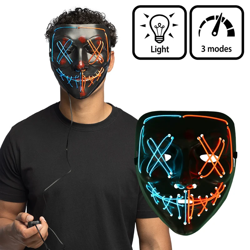 LED masker Killer smile duo Halloween