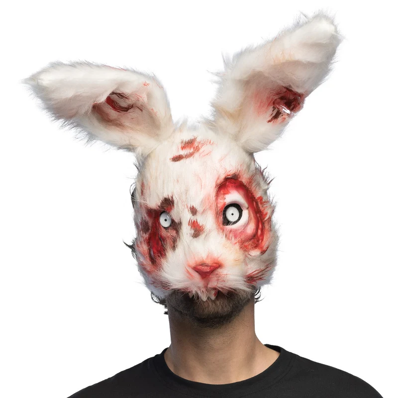 Pluchen halfmasker Bloederig konijn Halloween