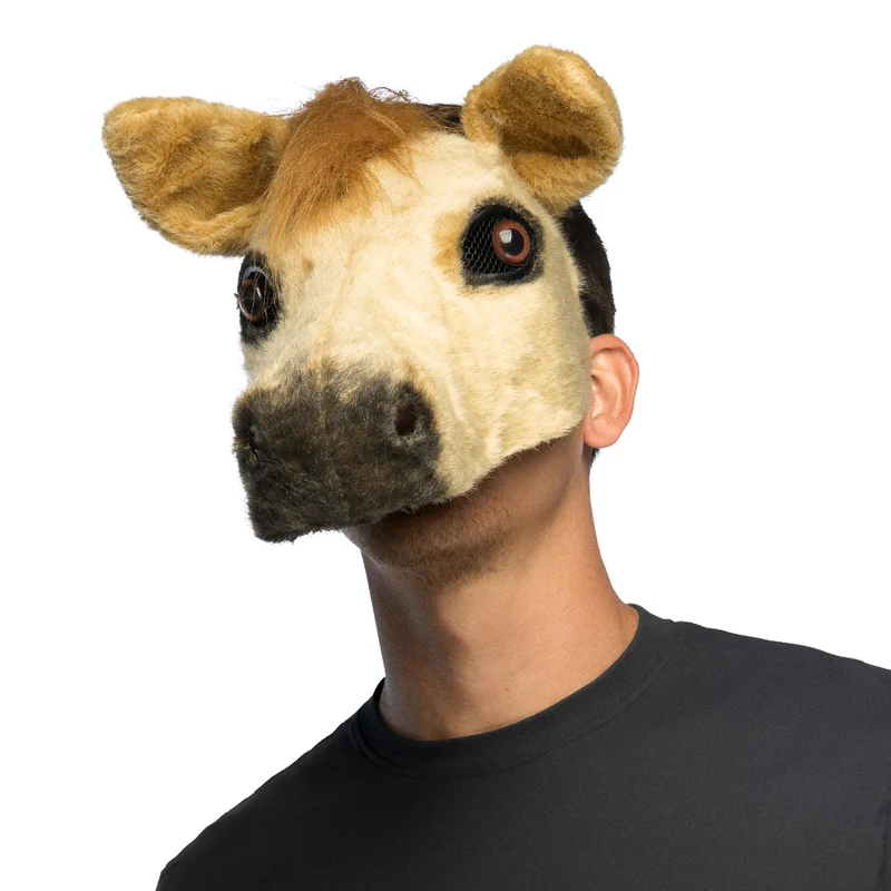 Pluchen halfmasker Paard Festival