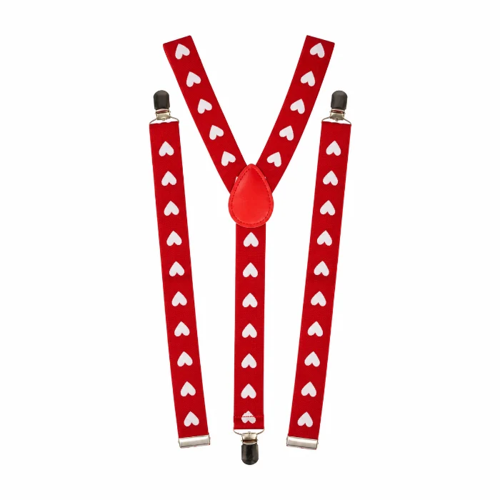 Bretels hartjes rood