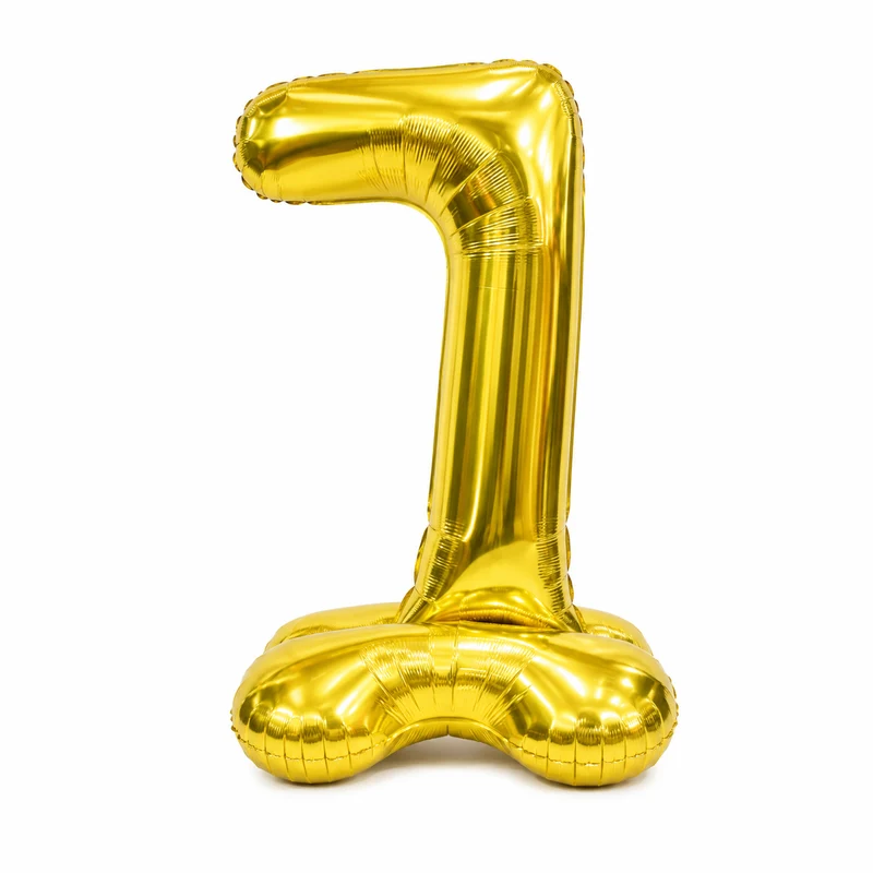Folieballon staand XXL 7 goud - 103 cm