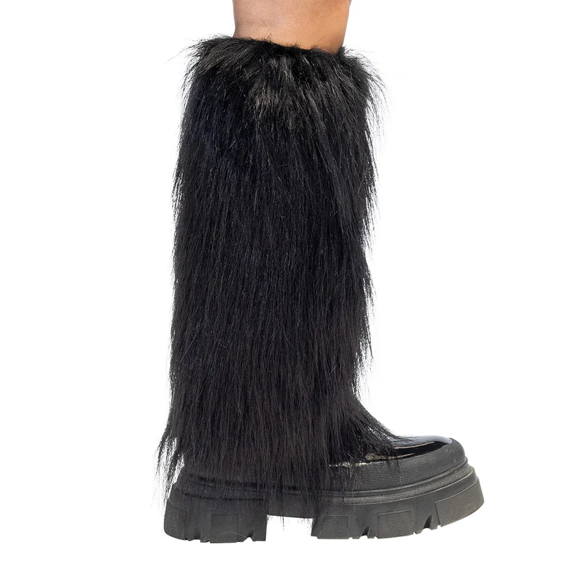 Zwarte beenwarmers Rave dames (eenheidsmaat)