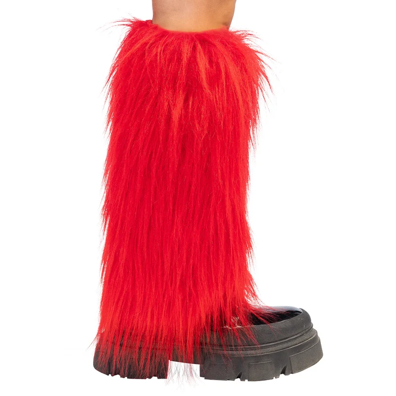 Rode beenwarmers Rave dames (eenheidsmaat)