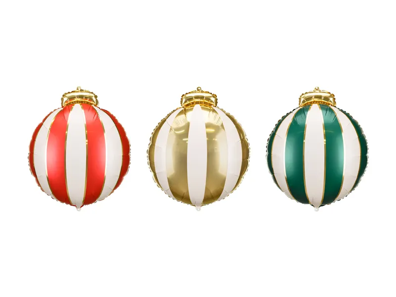 Folieballonnen Christmas Ballen 42x46cm (3st)