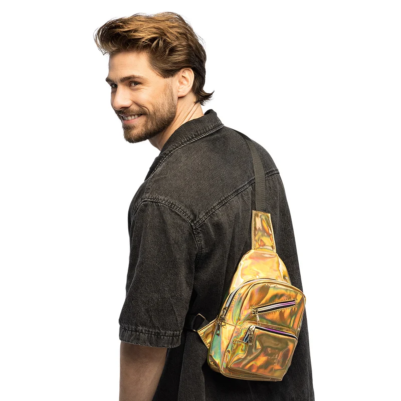 Gouden crossbody tas Holo deluxe (holografisch)