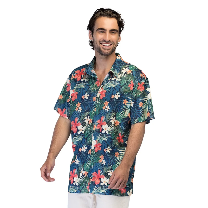 Hawaii shirt heren Tiki breeze multikleur