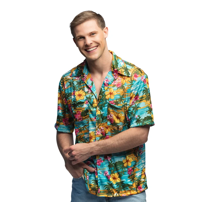Hawaii shirt heren Paradise multikleur