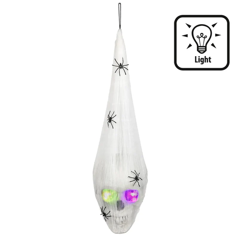 LED decoratie Spinnenweb schedel (20x15cm)