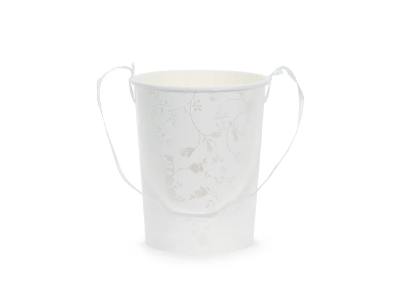 Emmertje Wit met Bloemenpatroon (13cm)