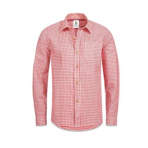 Tiroler Overhemd Rood/Wit Gigalitz