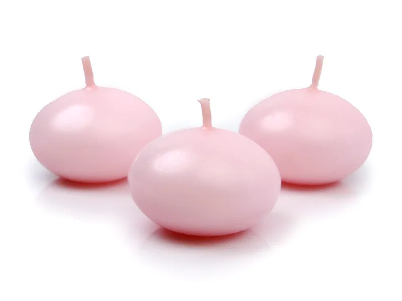 Drijvende Kaars Mat Roze (50st)