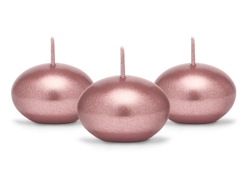 Drijvende Kaars Metallic Rose Goud (50st)