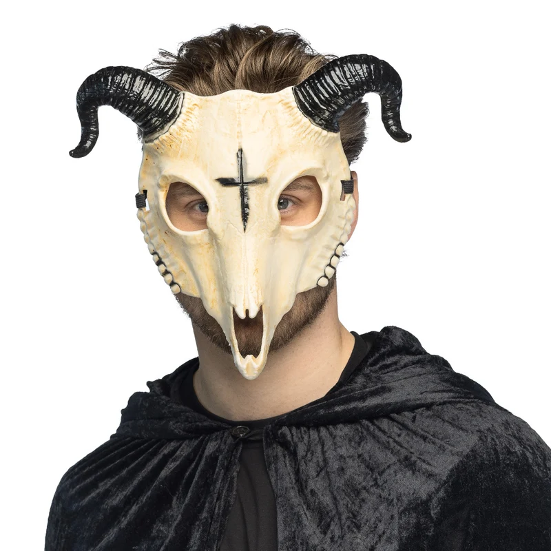 Halfmasker Demon ram crème