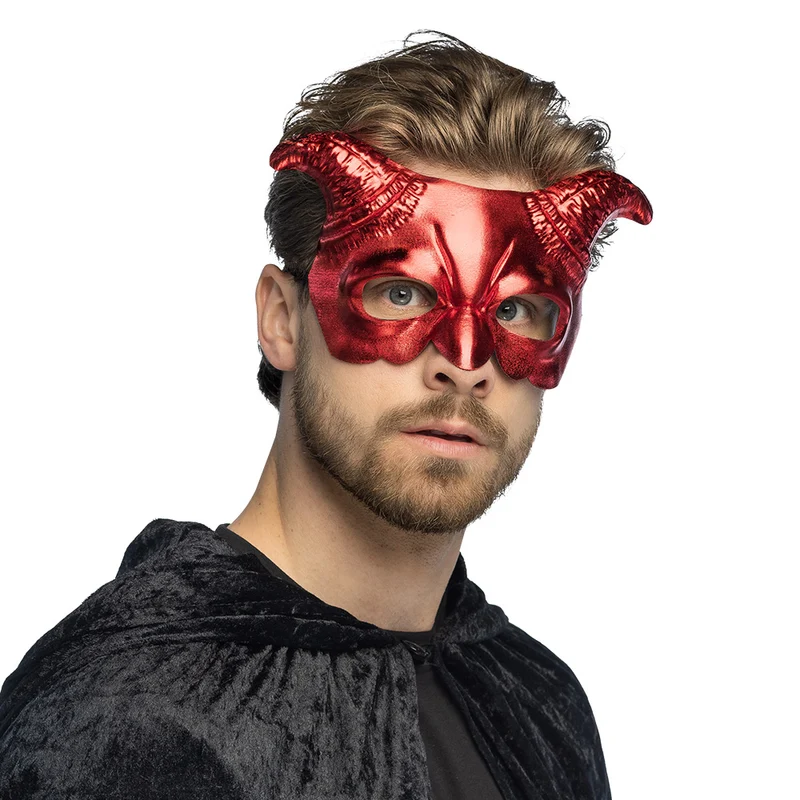 Halfmasker Demoon rood