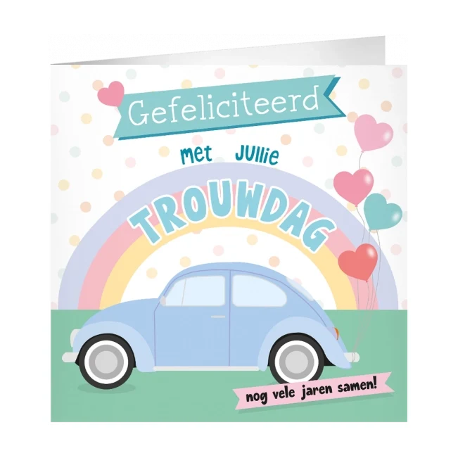 XL Wenskaart Gefeliciteerd met jullie trouwdag