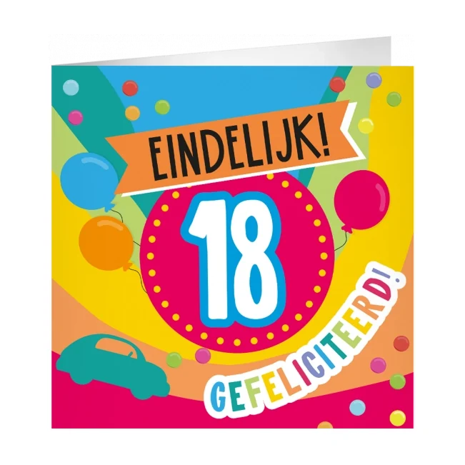 XL Wenskaart eindelijk 18 jaar