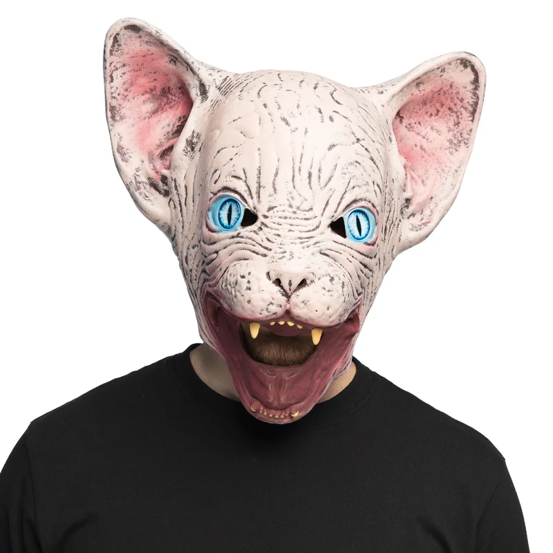 Latex hoofdmasker Horror cat
