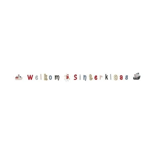 Welkom Sinterklaas letterslinger 285cm
