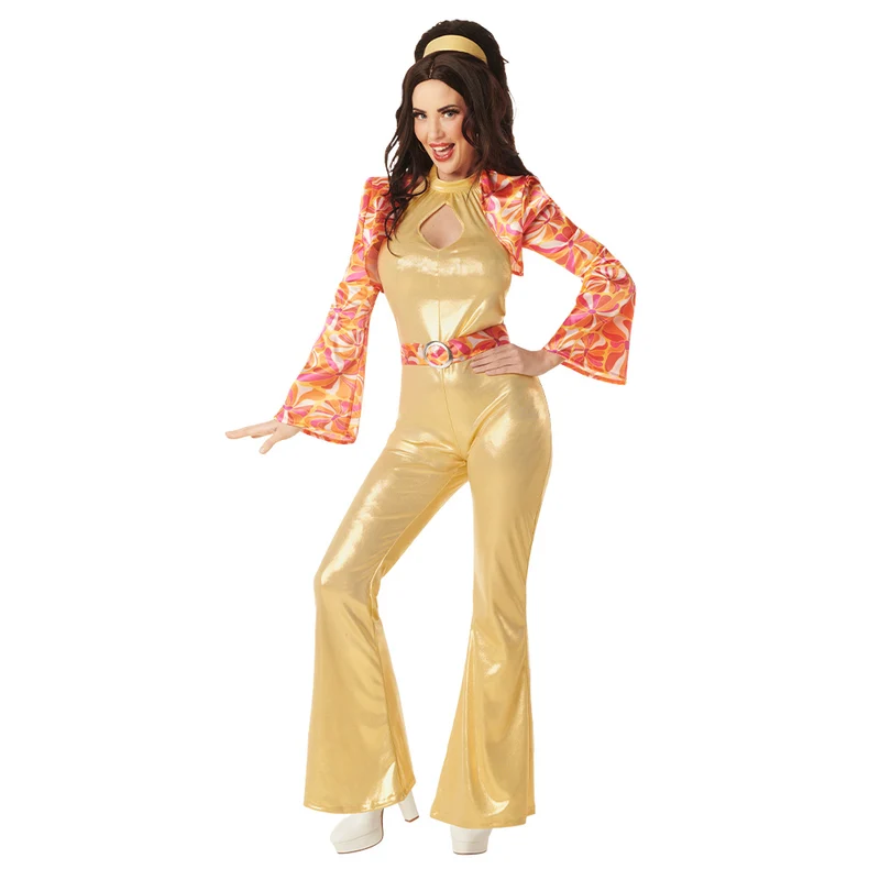 Kostuum Funky queen 70s 80s Dames