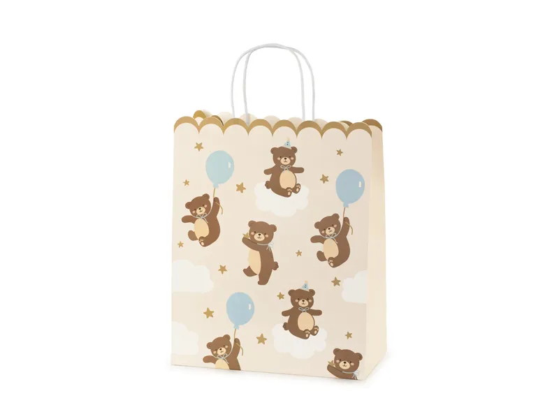 Cadeautas Teddybeertjes Cream